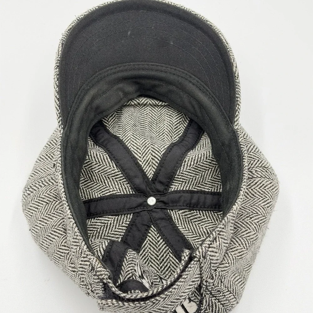 Harley-Davidson Womens Newsboy Trendsetter Black/Gray Tweed Adjustable Cap Hat